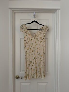 Free people mini dress lemon print